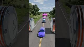 Colorful Small To Giant Cars vs Bollard #6