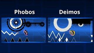 Phobos layout vs Deimos layout // Geometry Dash