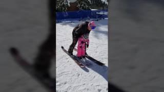 Charli's First Day Skiing at Snowbird, 2 years old!