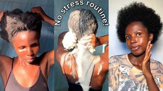 NO STRESS  4C Natural Hair Wash Day (Start to Finish) + Affordable Products