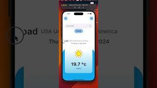 Weather App Flutter #flutter #shorts