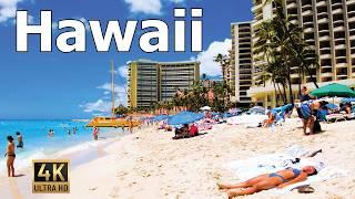 Hawaii 4K - Famous Waikiki Beach - 2024 Walking Tour