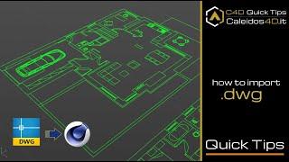 Cinema4D Apartment Modeling part 1 ( How Import a .dwg in Cinema4D ) Plugin c4d