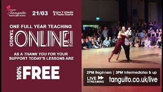 21/03 ONE YR ONLINE celebratory FREE TANGO LESSONS, all levels @Tanguitoacademy @PDuarteTango