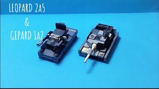 Mini lego LEOPARD 2a5 & GEPARD 1a2 tank instruction / tutorial