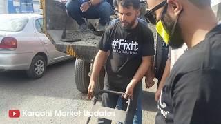 Patch Repair in Residential Road in Karachi | Instant Road Repair by #FIXIT