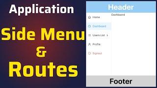 App Side Menu with Routes using Ant Design Menu and React Router DOM in ReactJS | Side Bar Tutorial