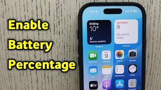 How To Enable Battery Percentage in iPhone 16 Pro Max