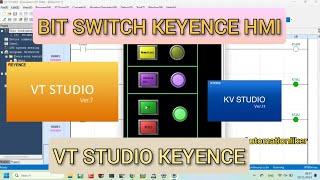 VT Studio : Bit Switch Keyence HMI ( Momentary, Reverse bit, Set , Reset) With HMI simulation