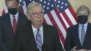 Senate Republican leader Mitch McConnell remains hospitalized