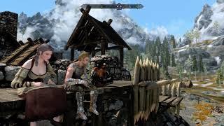 The Elder Scrolls V  Skyrim Special Edition 4K Synchronized sitting dance.