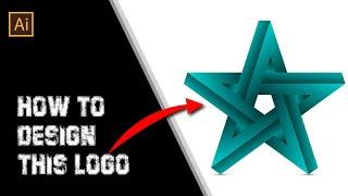 How To Create 3D Star Logo In Illustrator 2023 | স্টার লোগো