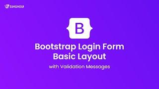 Bootstrap Login Form Basic Layout with Validation Messages