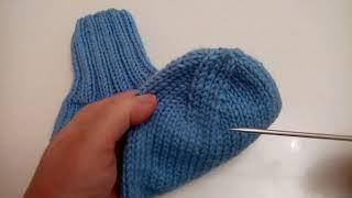 КАК ВЯЗАТЬ МЫСОК НОСКА    ПРОСТОЙ ЛЕНТОЧНЫЙ МЫСОК\HOW TO KNIT A TOE SOCK SIMPLE RIBBON TOE