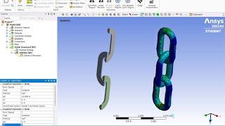 Symmetry Region a fourth Full view Ansys Mechanical Option 1/4 대칭 해석