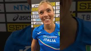 Campionati mondiali di atletica leggera di Budapest intervista alla triplista Dariya Derkach.