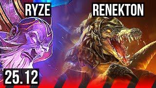RYZE vs RENEKTON (TOP) | Dominating | EUW Master | 25.12