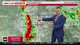 Rounds of strong to severe storms continue in North Texas