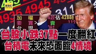 台股小跌37點「一度翻紅」台積電開盤下跌10元！ 川普放話上任「收保護費」台積電恐面臨4情境？！@57ETFN