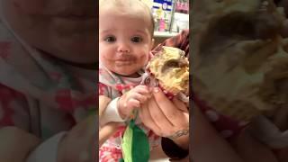 This baby’s reaction eating ice cream for the first time 