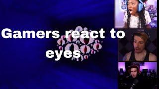 Gamers react to their first appearance of eyes - (Roblox Doors)