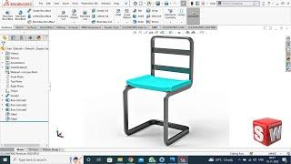 How to design a chair in solidworks.