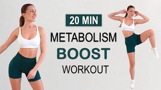 20 Min MORNING METABOLISM BOOST | All Standing - Full Body Fat Burning Workout | No Repeat