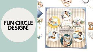 Scrapbook Process Video!  (I Used Canva and A Circle Punch to Make This Layout!)