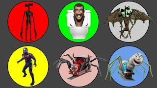 King Of Monster ; Siren Head vs Skibidi Toilet, Choo Choo Charles, Thomas Spider, Siren Head Demon