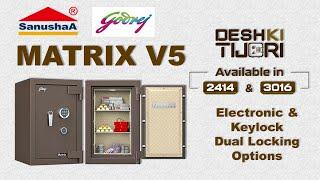 Godrej Matrix v5 Locker | Godrej Fire and Burglary Resistance Tijori | Digital, Key Lock Matrix Safe