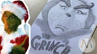 ГРИНЧ рисуем карандашом / The Grinch easy drawing