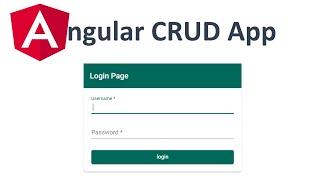 Angular login page | Material Design with Flex-Layout | Angular crud application #1