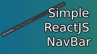 Make a Simple ReactJS NavBar From React-BootStrap