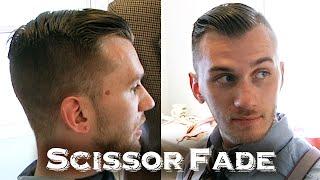 Tapered Scissor Fade Haircut | With Unique Fluttering Shears Technique (ASMR Triggers)