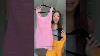 trying bandage dress for the first time