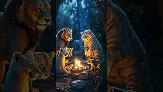 Fireside Tale #fire #night #tiger