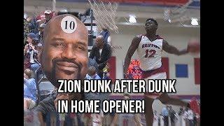 Zion Williamson ABUSING Rims In Home Opener! Full Highlights Vs Hammond School!