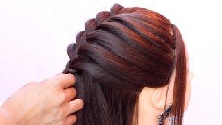 Simply amazing hairstyle - new hairstyle | beautiful hairstyle | fishtail braide ponytail