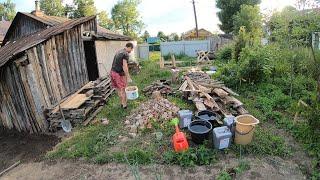 Переношу камни, уборка / Свой дом в деревне