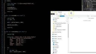 C++  with SQLite database demonstration