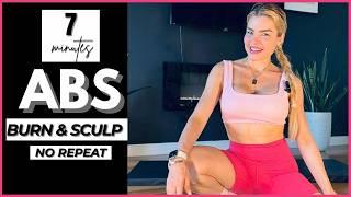 7 Min ABS WORKOUT at Home [NO EQUIPMENT + NO REPEAT]