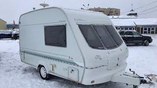 Обзор прицеп дача, прицеп для проживания. Elddis Wilton 360. Трёх местный.