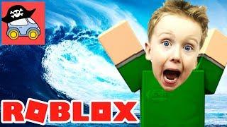  Выживаем в ROBLOX Natural Disaster Survival Спасаемся от Цунами Торнадо Family Fun Kids Жестянка