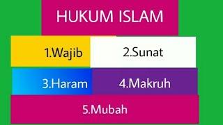 Hukum - Hukum Islam || Hukum Dalam Agama Islam Ada 5