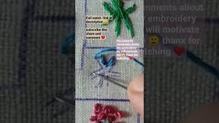 Fly stitch small flower #shorts #shortsfeed #shortsvideo #handembroiderytutorial #mahekslife