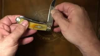 One Minute Knife Video: Rough Rider sow belly trapper in bone