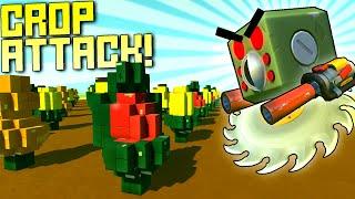 Farm Bot Raid Challenge, But WE ARE THE FARM BOTS!  - Scrap Mechanic Multiplayer Monday