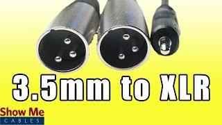 3.5mm Stereo Male to Dual XLR Male - Easily Connect Audio Equipment to a Mixer #27-140-012