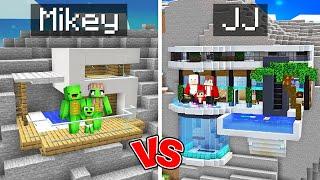 Mikey Family TINY vs JJ Family GIANT Cliff House Survival Battle in Minecraft (Maizen)