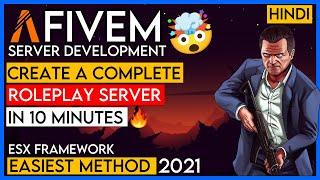 Make a FiveM Server in 2022 - Hindi | Complete FiveM Roleplay Server in 10 Minutes | ESX Framework